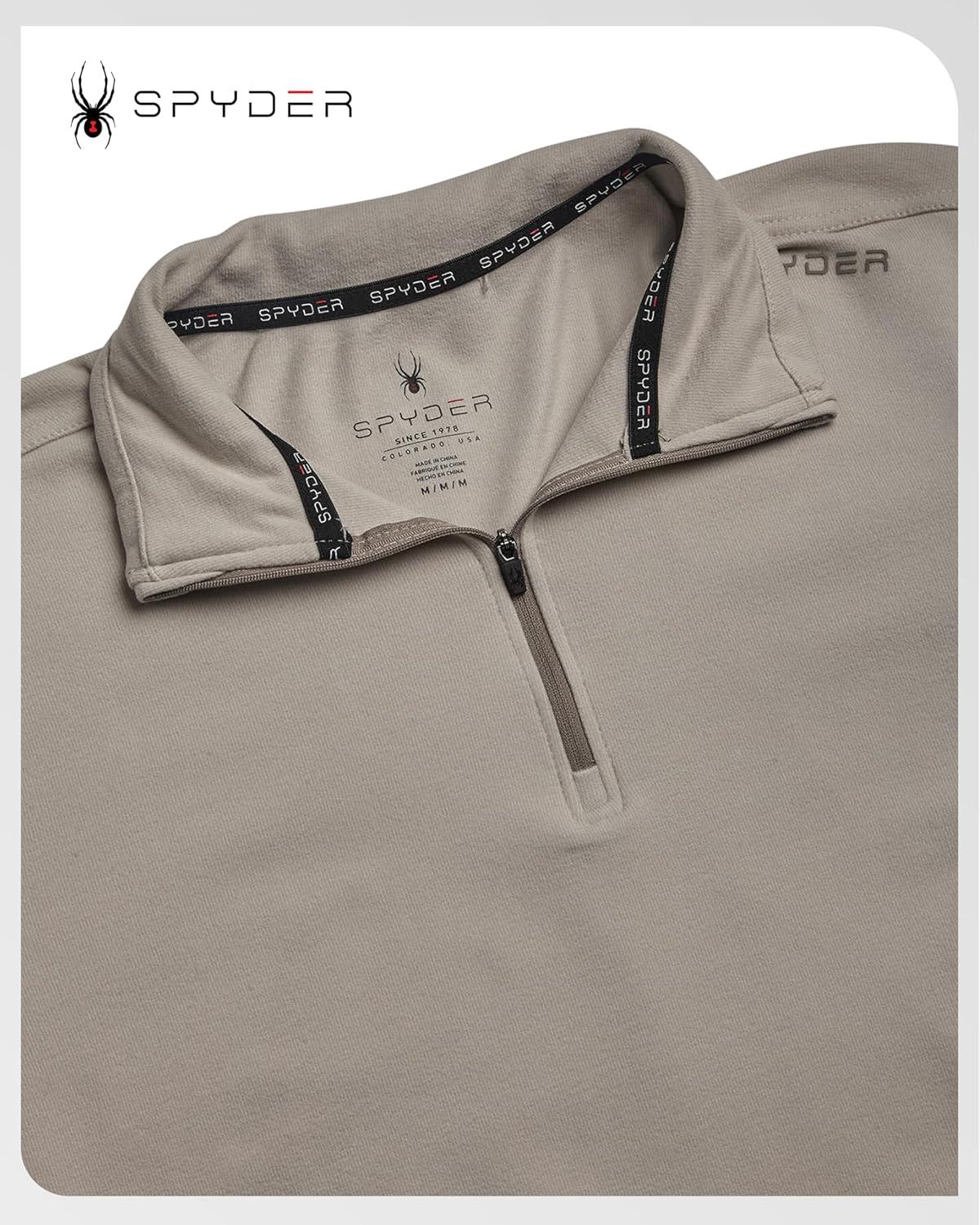 imageSpyder Mens Quarter Zip Pullover Sweatshirt Lightweight Soft Fleece Athletic Pullover Gym amp Running Sweatshirts for MenBone