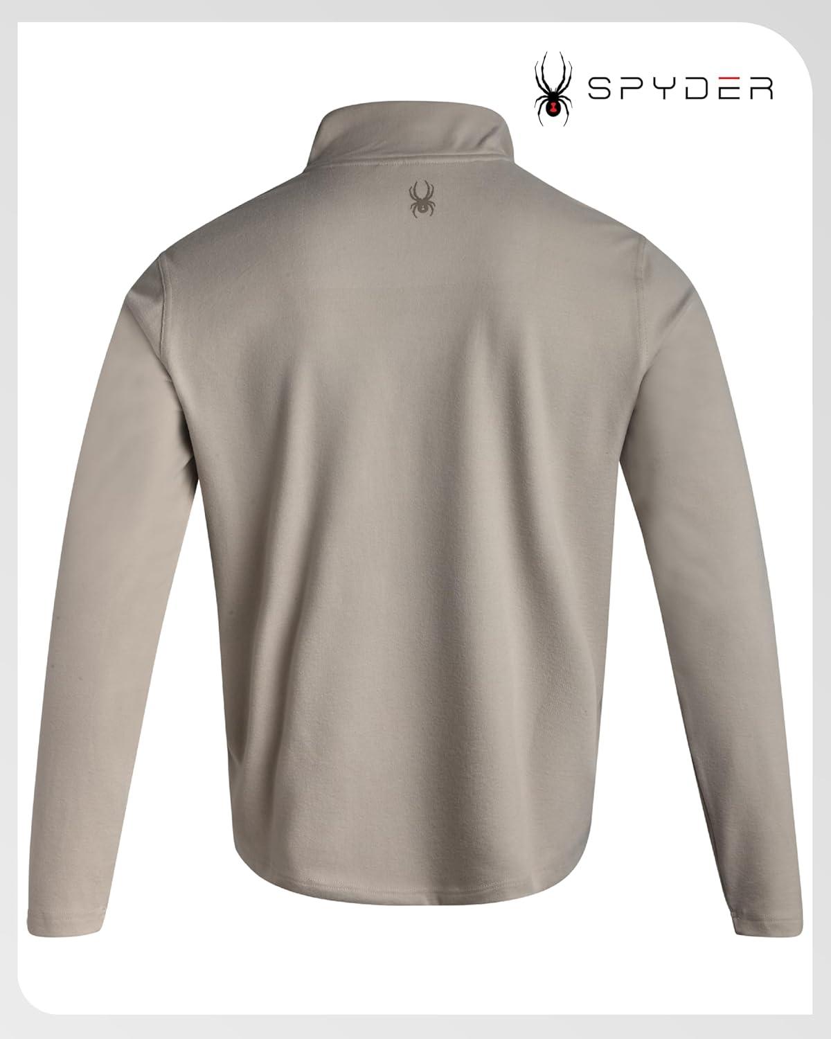 imageSpyder Mens Quarter Zip Pullover Sweatshirt Lightweight Soft Fleece Athletic Pullover Gym amp Running Sweatshirts for MenBone