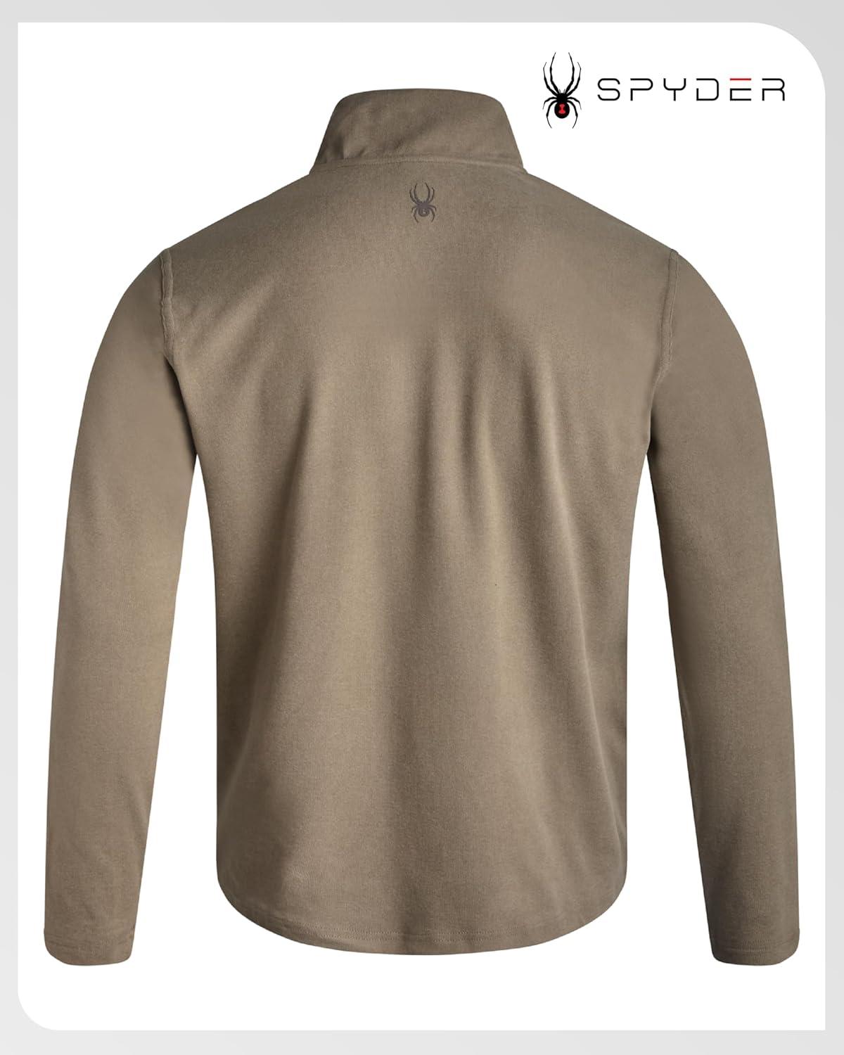 imageSpyder Mens Quarter Zip Pullover Sweatshirt Lightweight Soft Fleece Athletic Pullover Gym amp Running Sweatshirts for MenMushroom