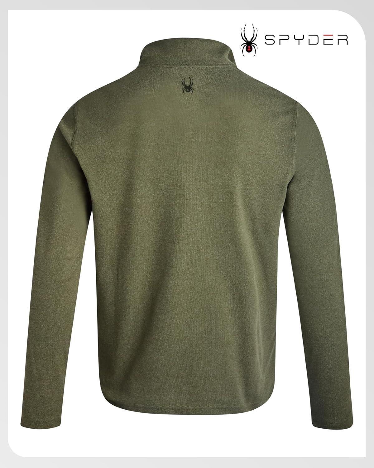 imageSpyder Mens Quarter Zip Pullover Sweatshirt Lightweight Soft Fleece Athletic Pullover Gym amp Running Sweatshirts for MenOlive
