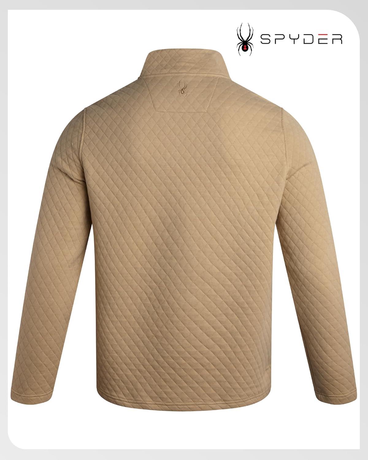imageSpyder Mens Quarter Zip Pullover Sweatshirt Lightweight Soft Fleece Athletic Pullover Gym amp Running Sweatshirts for MenSand