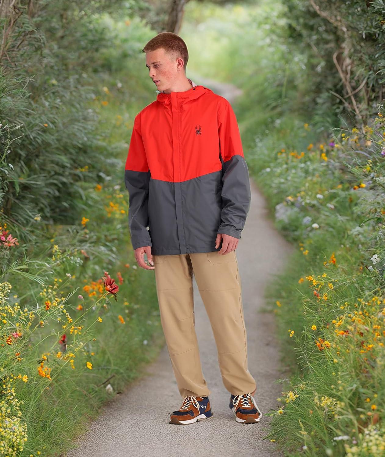 imageSpyder Mens Spyder Mist Rain JacketVolcano