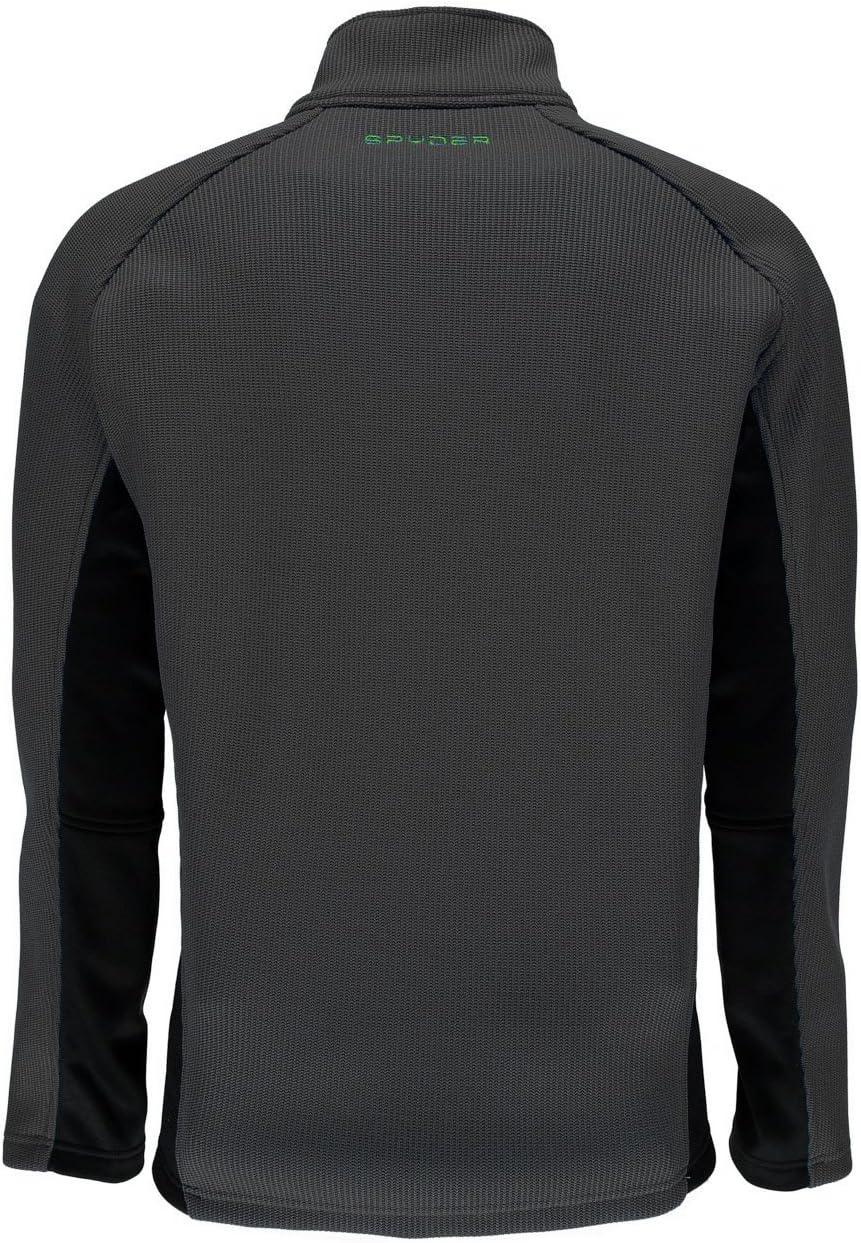 imageSpyder Mens Standard Outbound Half Zip MidWeight Mock Neck SweaterPolarBlack