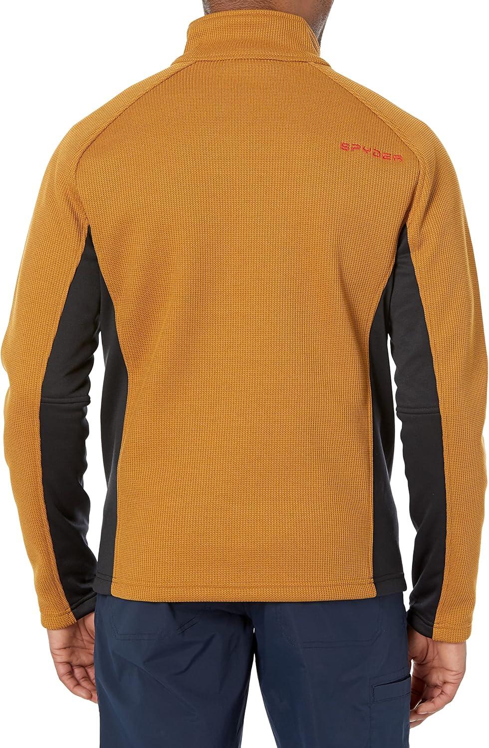 imageSpyder Mens Standard Outbound Half Zip MidWeight Mock Neck SweaterToasted