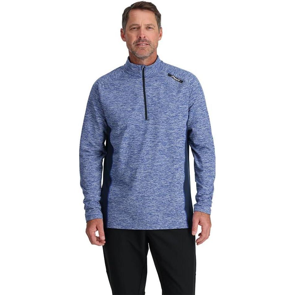 imageSpyder Mens Accord 12 Zip Quick Dry TNeck ShirtElectric Blue