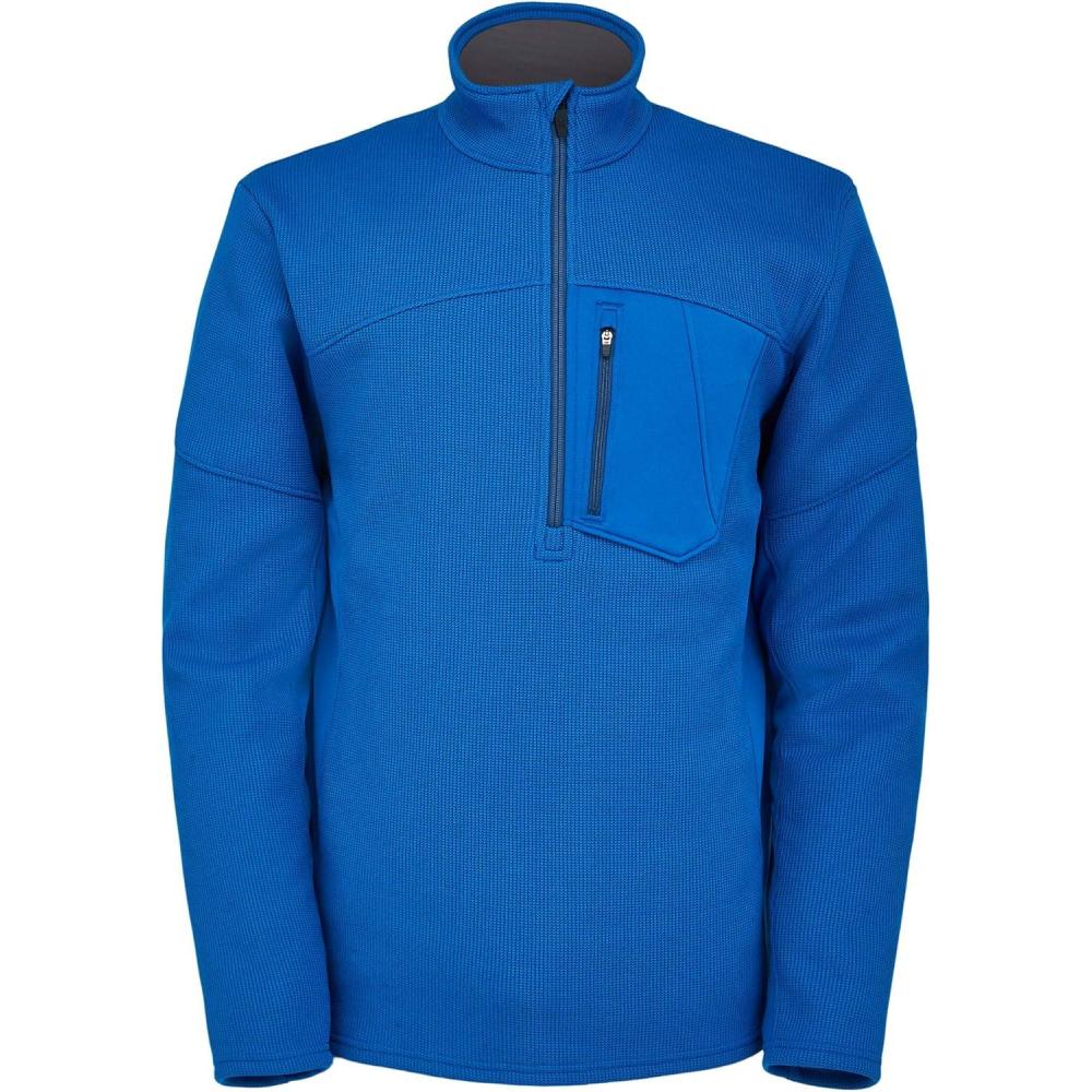 imageSpyder Mens Bandit Hybrid 12 Zip Fleece Ski Mid Layer Sweater JacketCollegiate