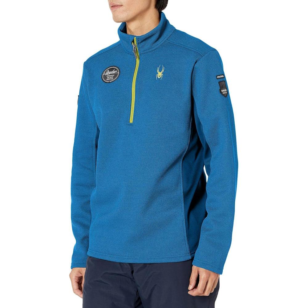 imageSpyder Mens Bandit Wengen Half Zip SweaterOld Glory