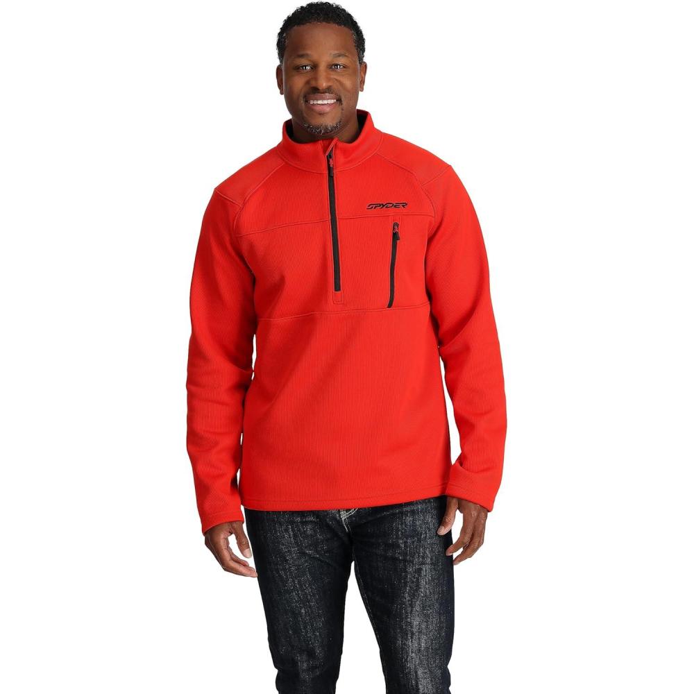 imageSpyder Mens Encore Half Zip SweaterVolcano