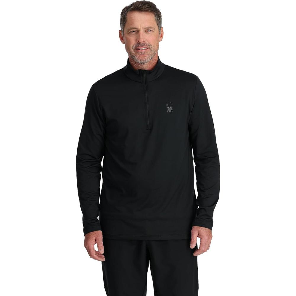 imageSpyder Mens Prospect Half Zip TNeck Ski Base LayerBlack