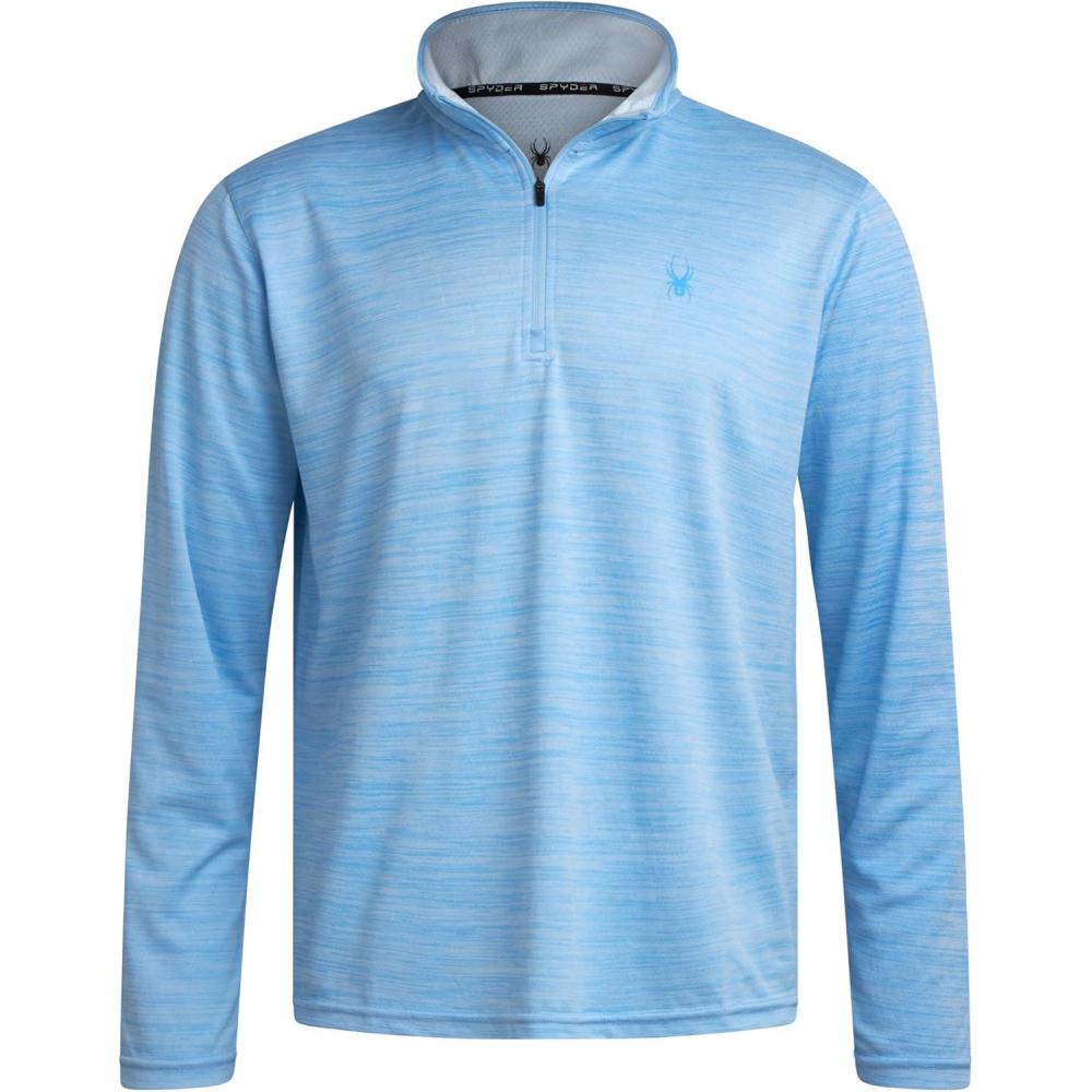 imageSpyder Mens Quarter Zip Pullover Quick Dry Athletic Mens Long Sleeve Workout Shirts Lightweight Gym Golf PulloversSky Blue