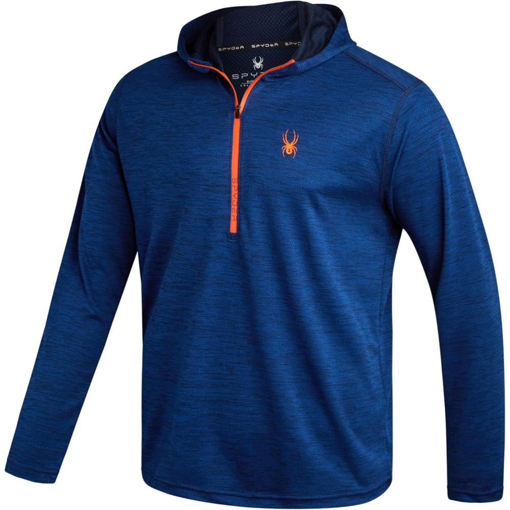 imageSpyder Mens Quarter Zip Pullover Sweatshirt  Lightweight Performance Fleece Dry Fit Quarter Zip Hoodie Sweatshirts for MenBlue