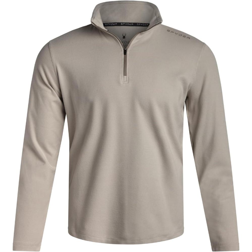 imageSpyder Mens Quarter Zip Pullover Sweatshirt Lightweight Soft Fleece Athletic Pullover Gym amp Running Sweatshirts for MenBone