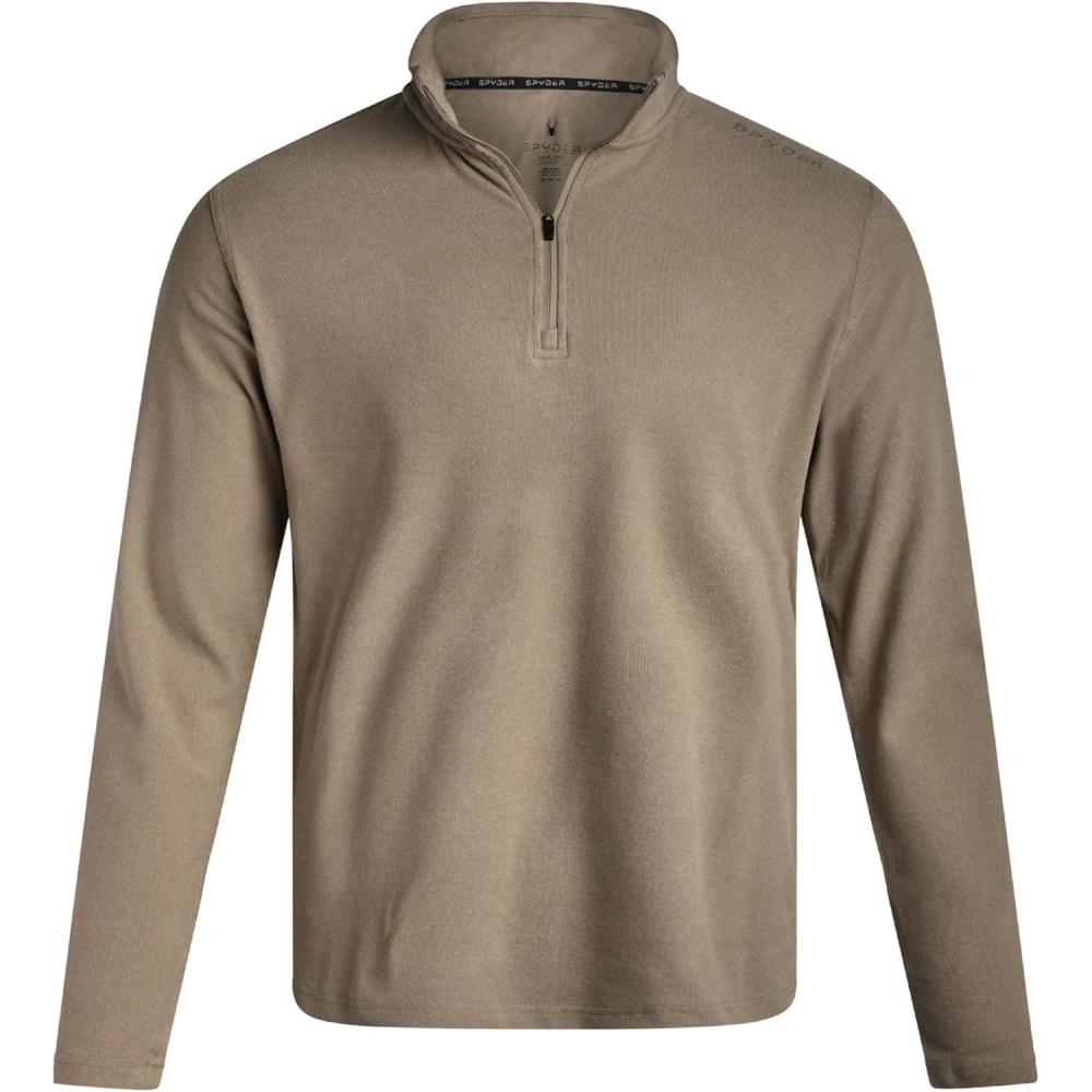 imageSpyder Mens Quarter Zip Pullover Sweatshirt Lightweight Soft Fleece Athletic Pullover Gym amp Running Sweatshirts for MenMushroom