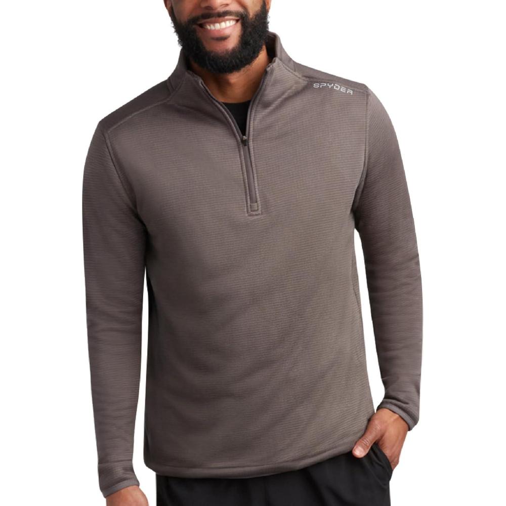 imageSpyder Mens Quarter Zip Pullover Sweatshirt  Lightweight Soft Fleece Athletic Pullover  Gym amp Running Sweatshirts for MenPolar Zip