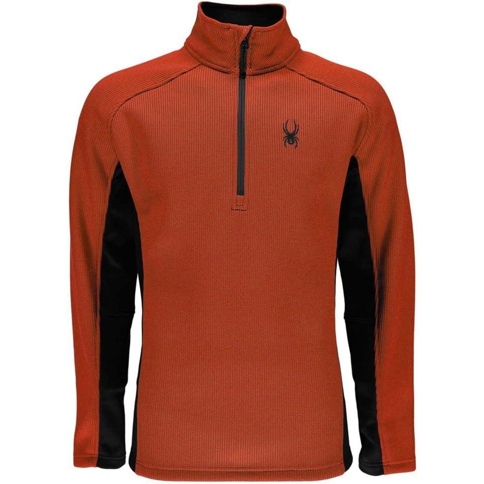 imageSpyder Mens Standard Outbound Half Zip MidWeight Mock Neck SweaterBurstBlack