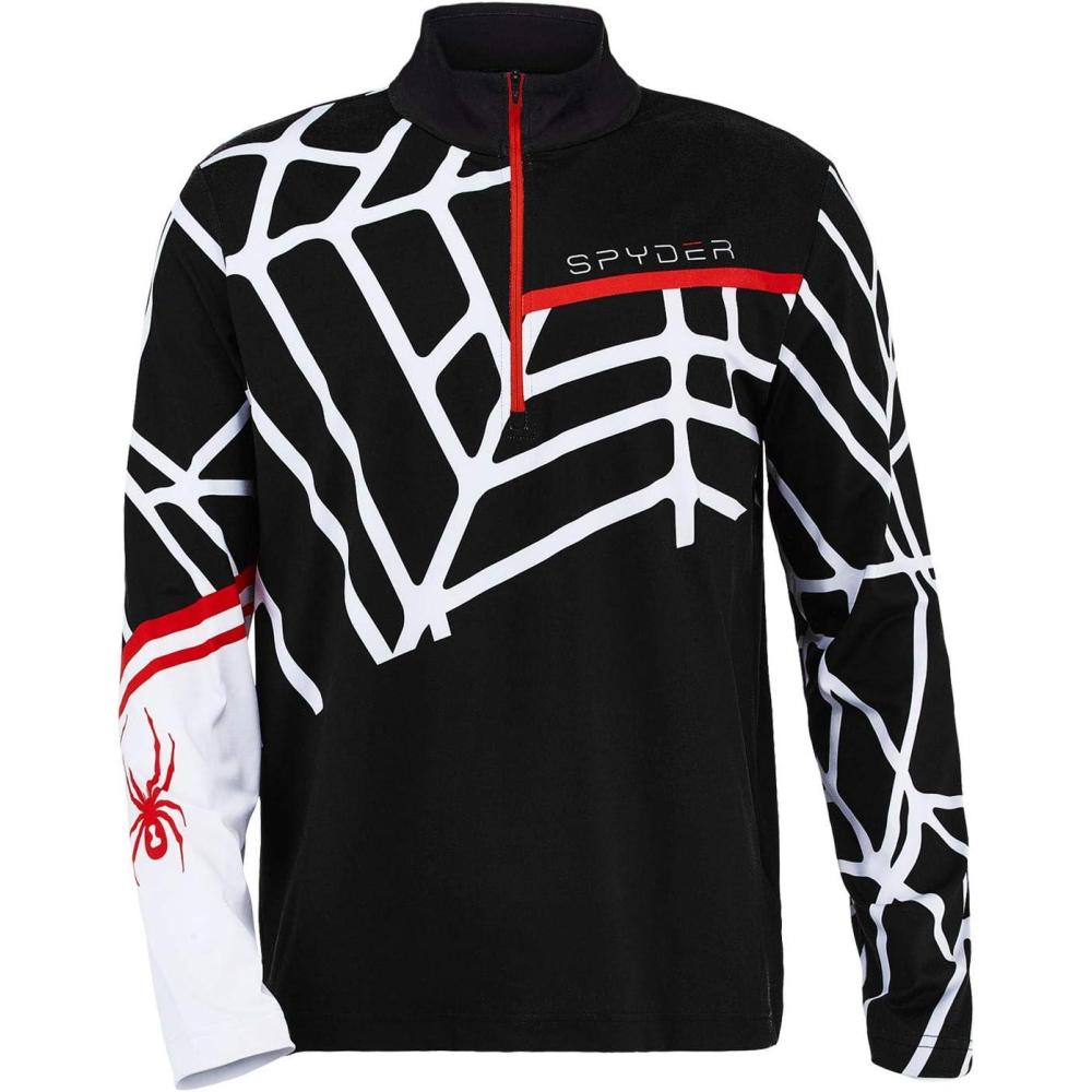 imageSpyder Mens Vital Zip TNeckBlack White