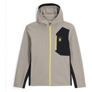 Spyder Men’s Bandit Hooded Zip Ski Mid Layer Sweater Jacket(Concrete)