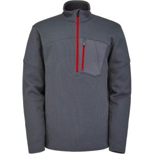 Spyder Men’s Bandit Hybrid 1/2 Zip Fleece Ski Mid Layer Sweater Jacket(Image Grey)