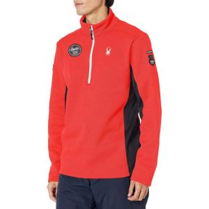 Spyder Mens Bandit Wengen Half Zip Sweater(Volcano)