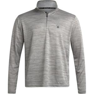 Spyder Mens Quarter Zip Pullover – Quick Dry Athletic Mens Long Sleeve Workout Shirts Lightweight Gym Golf Pullovers(Heather Grey)