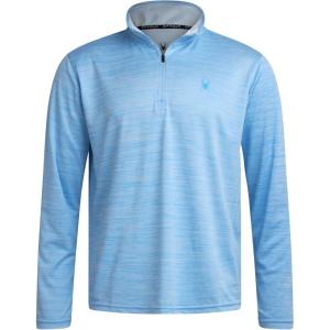 Spyder Mens Quarter Zip Pullover – Quick Dry Athletic Mens Long Sleeve Workout Shirts Lightweight Gym Golf Pullovers(Sky Blue)