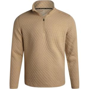 Spyder Mens Quarter Zip Pullover Sweatshirt – Lightweight Soft Fleece Athletic Pullover – Gym & Running Sweatshirts for Men(Sand)