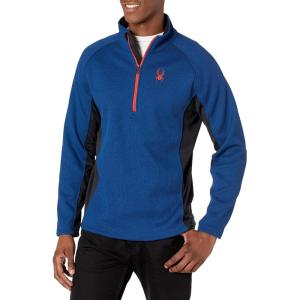 Spyder Men’s Standard Outbound Half Zip Mid-Weight Mock Neck Sweater(Abyss)