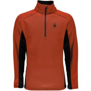 Spyder Men’s Standard Outbound Half Zip Mid-Weight Mock Neck Sweater(Burst/Black)