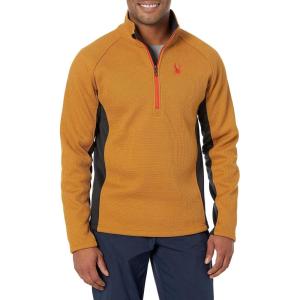Spyder Men’s Standard Outbound Half Zip Mid-Weight Mock Neck Sweater(Toasted)