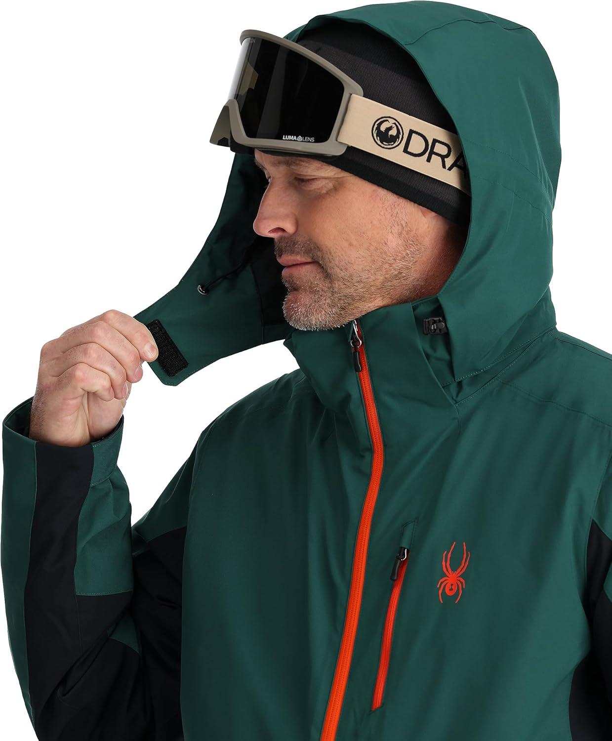 imageSpyder Mens Vertex Insulated Ski Snow Hooded Snow JacketCypress Green