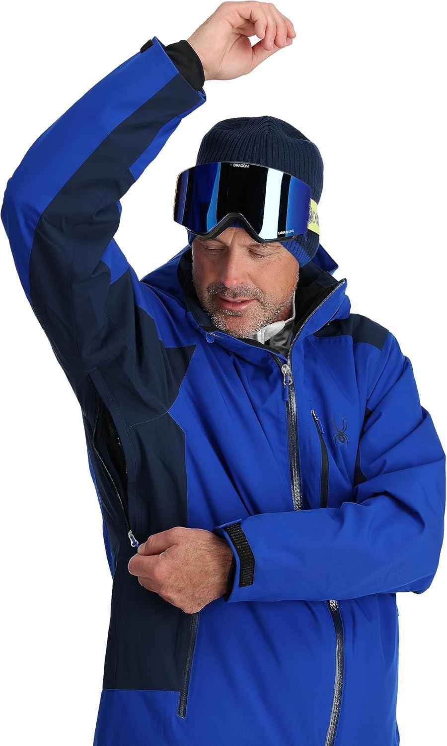 imageSpyder Mens Vertex Insulated Ski Snow Hooded Snow JacketElectric Blue