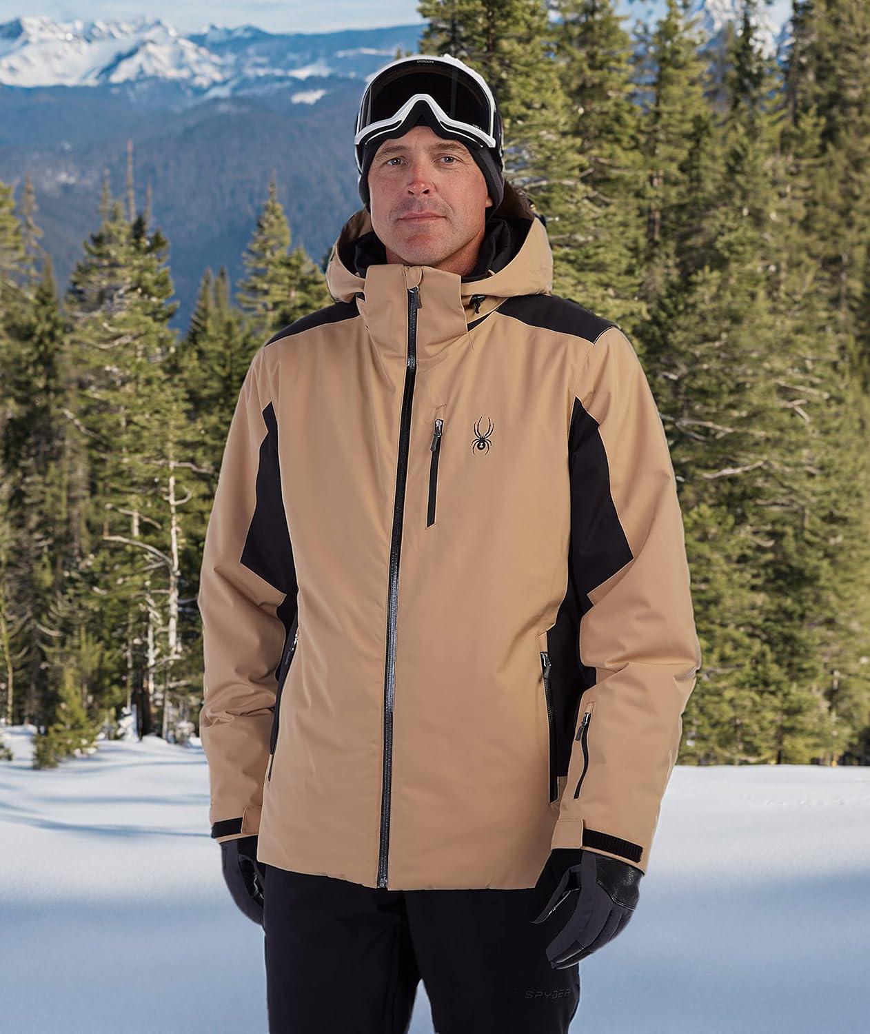 imageSpyder Mens Vertex Insulated Ski Snow Hooded Snow JacketTannin