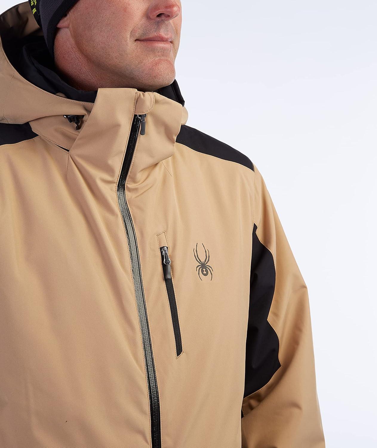 imageSpyder Mens Vertex Insulated Ski Snow Hooded Snow JacketTannin