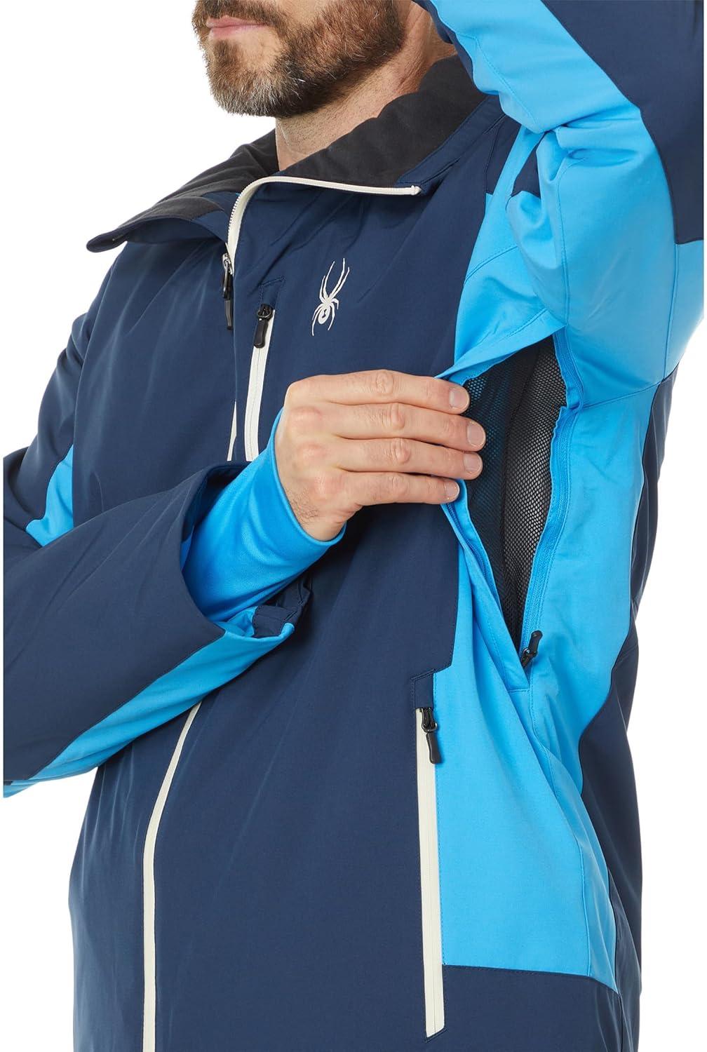 imageSpyder Mens Vertex Insulated Ski Snow Hooded Snow JacketTrue Navy 2
