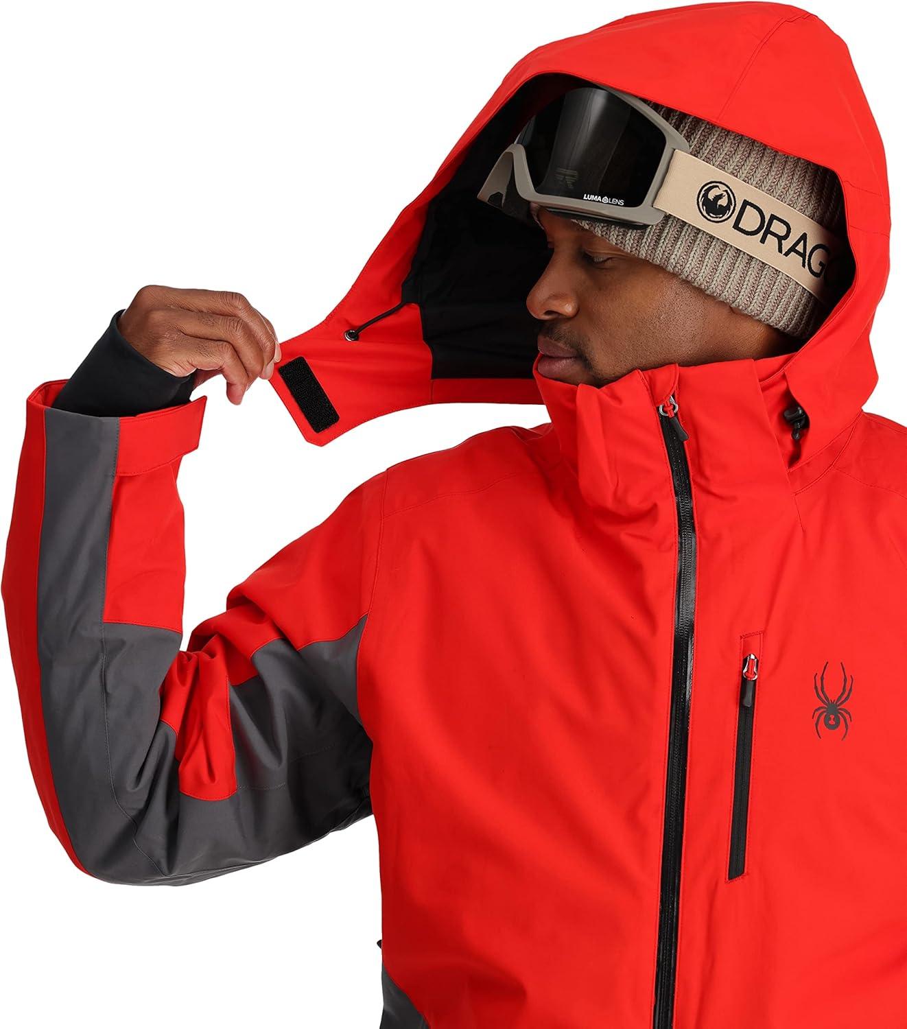 imageSpyder Mens Vertex Insulated Ski Snow Hooded Snow JacketVolcano