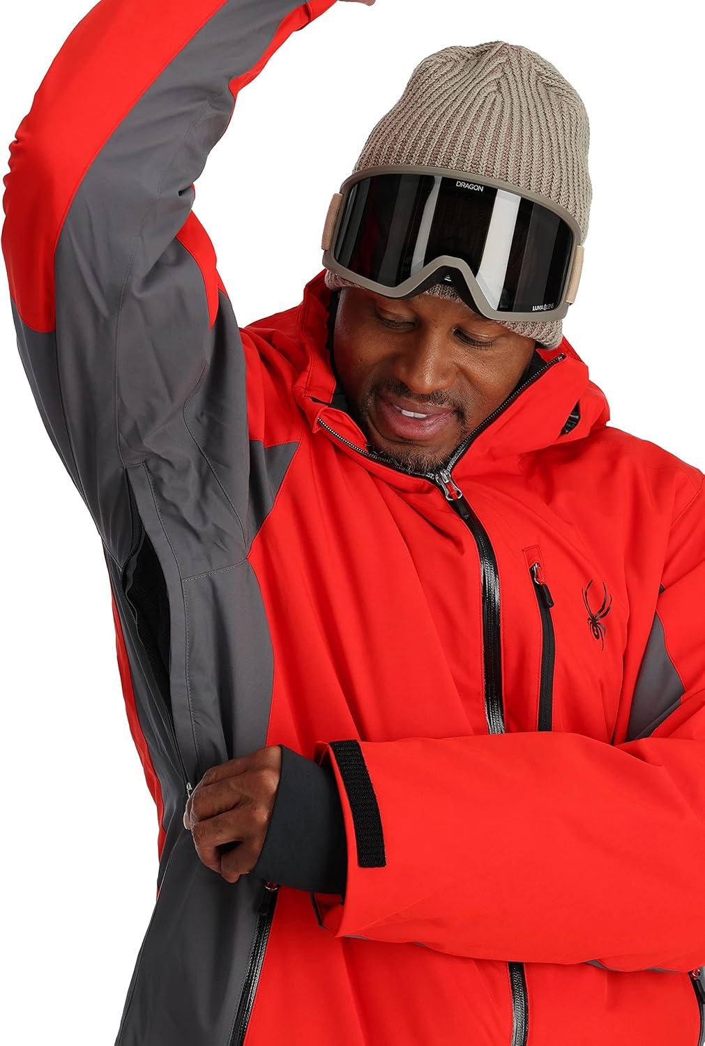 imageSpyder Mens Vertex Insulated Ski Snow Hooded Snow JacketVolcano