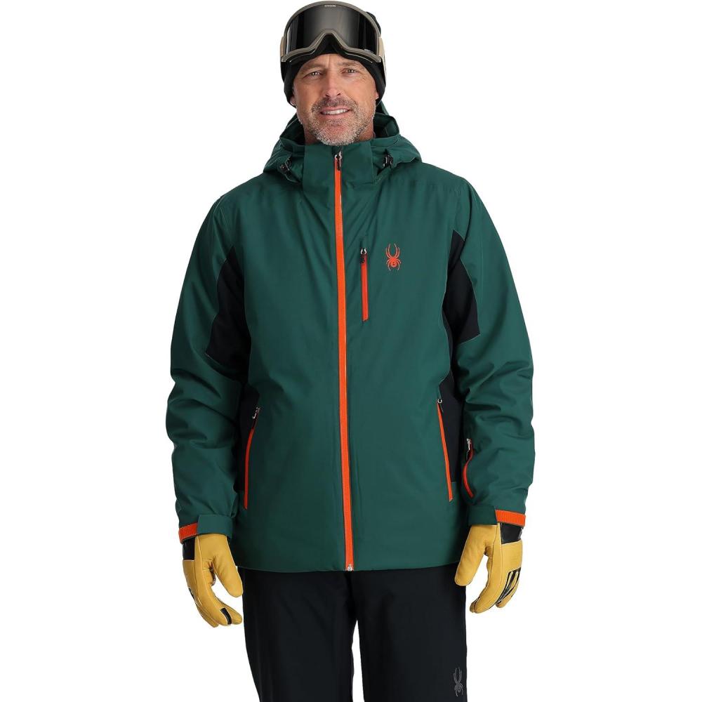 imageSpyder Mens Vertex Insulated Ski Snow Hooded Snow JacketCypress Green