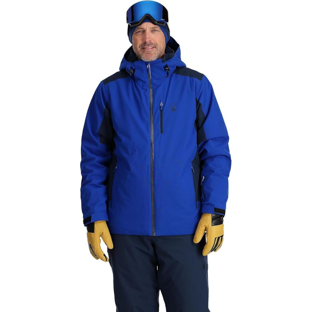 imageSpyder Mens Vertex Insulated Ski Snow Hooded Snow JacketElectric Blue