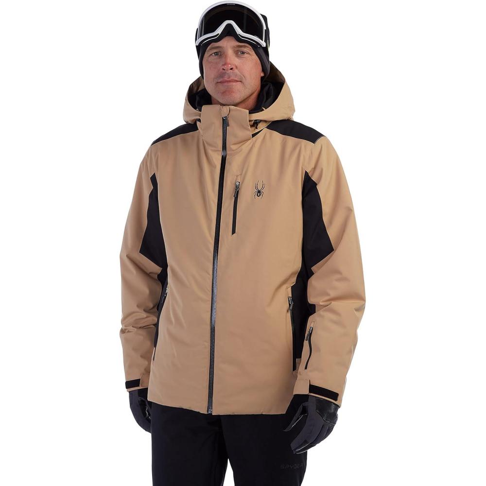 imageSpyder Mens Vertex Insulated Ski Snow Hooded Snow JacketTannin