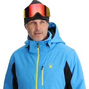 Spyder Men’s Vertex Insulated Ski Snow Hooded Snow Jacket(Aether Blue)