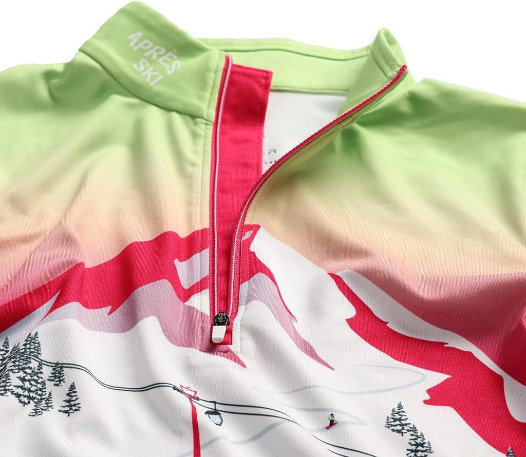 imageSpyder Girls Sunset 12 Zip Long Sleeve TNeckLime Ice