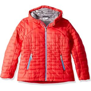 Spyder Girls’ Edyn Hoody Insulated Jacket(Hibiscus/Blue Ice)