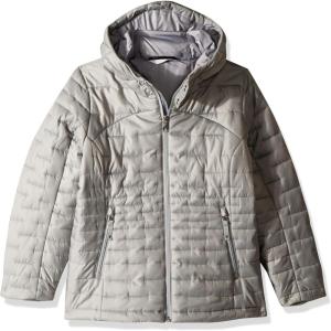 Spyder Girls’ Edyn Hoody Insulated Jacket(Silver/Silver)