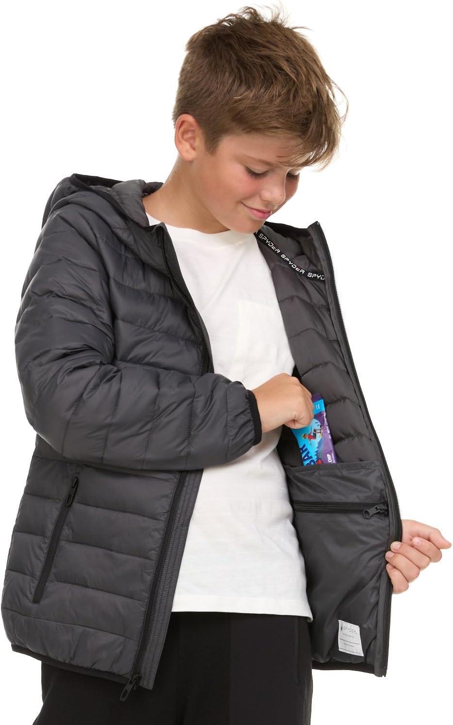 imageSpyder Boys Puffer Jacket Lightweight Packable Wind Water Resistant Quilted Boys Winter Coat Cozy Insulated Winter JacketPolar