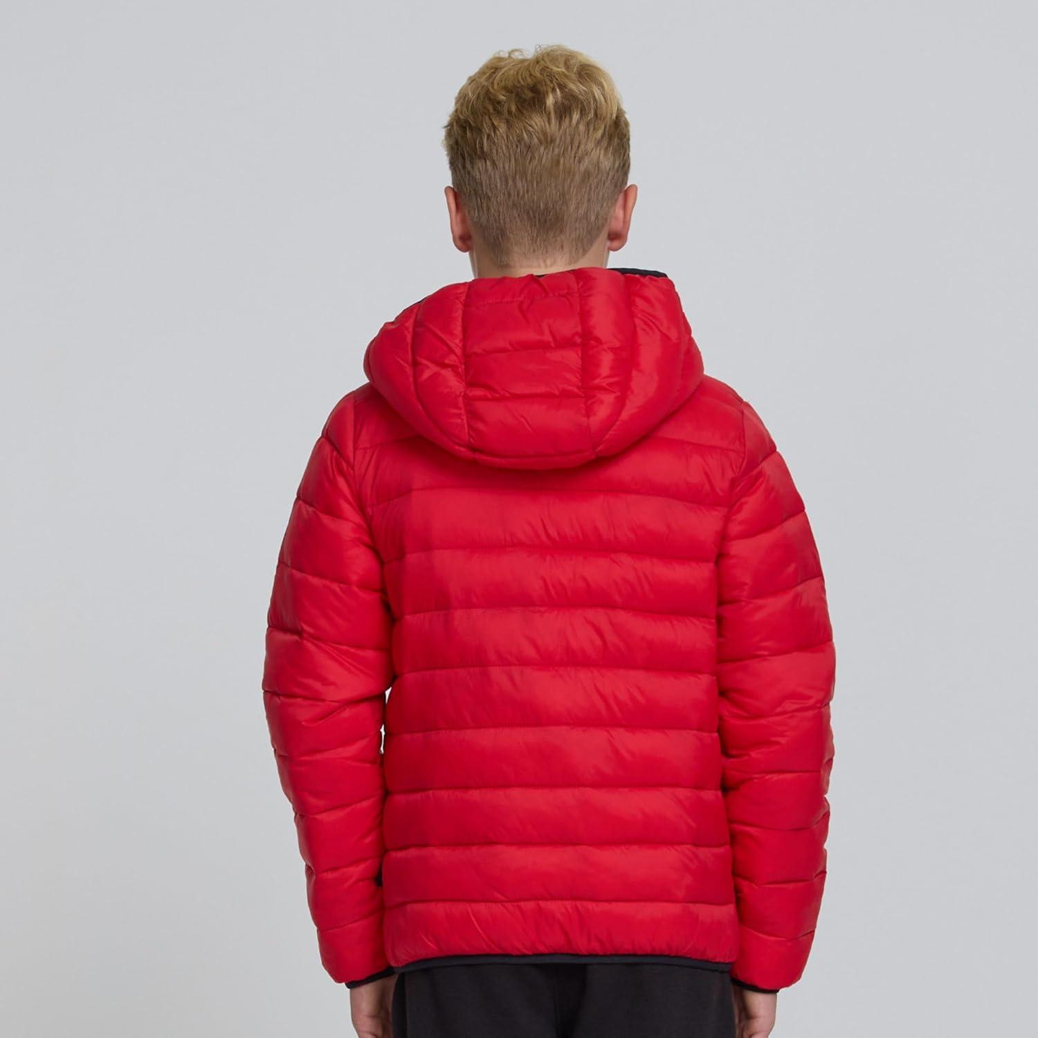 imageSpyder Boys Puffer Jacket Lightweight Packable Wind Water Resistant Quilted Boys Winter Coat Cozy Insulated Winter JacketSpyder Red