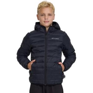 Spyder Boys Puffer Jacket – Lightweight Packable Wind Water Resistant Quilted Boys Winter Coat – Cozy Insulated Winter Jacket(Black)