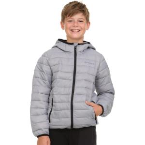 Spyder Boys Puffer Jacket – Lightweight Packable Wind Water Resistant Quilted Boys Winter Coat – Cozy Insulated Winter Jacket(Pewter)