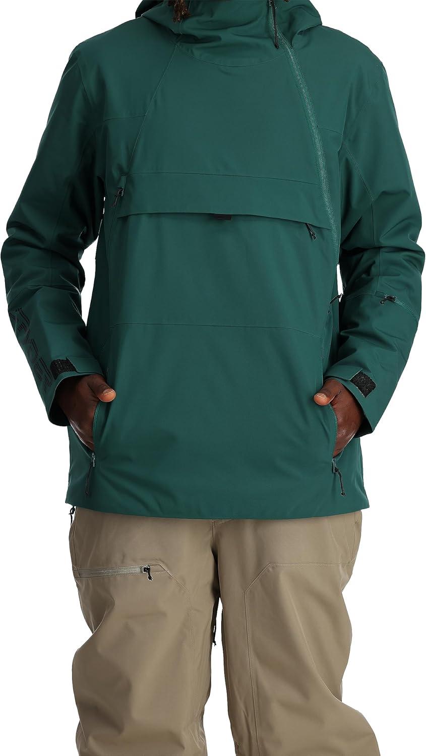 imageSpyder Mens All Out Insulated Anorak Ski JacketCypress Green