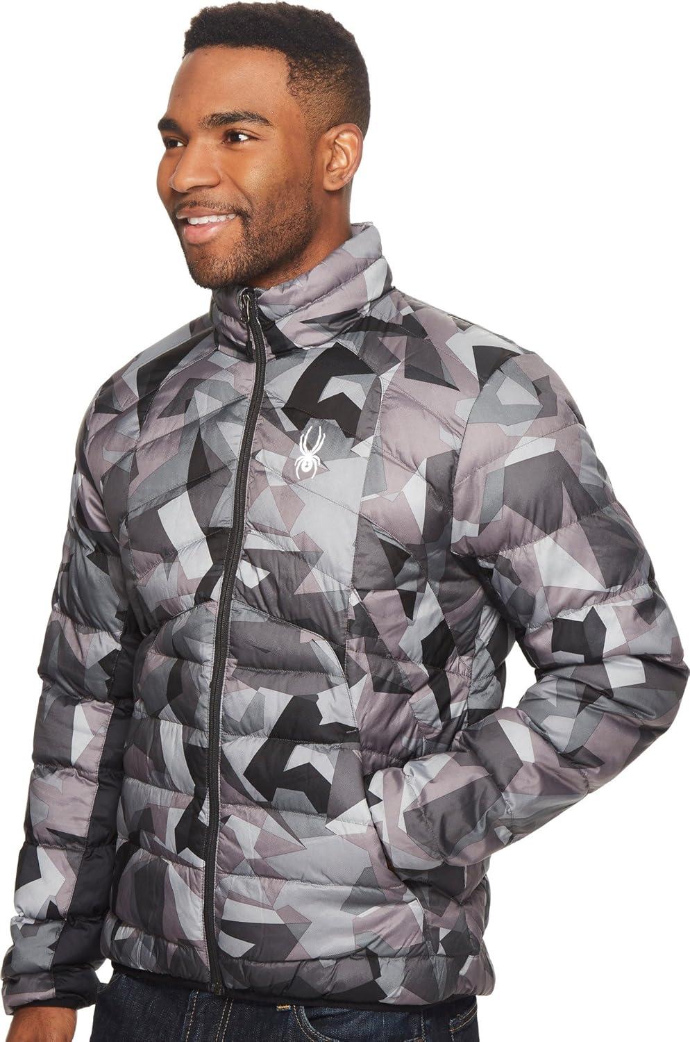 imageSpyder Mens Geared Full Zip Synthetic Down VestBlack Camo PrintBlack