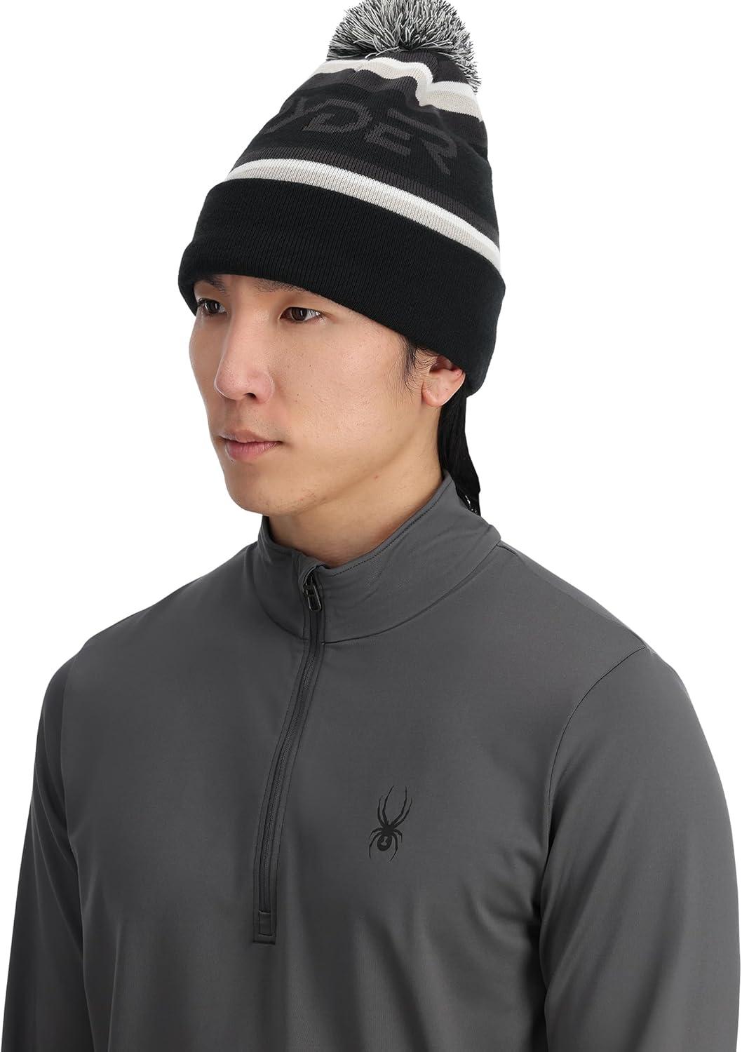 imageSpyder Mens Icebox Lined Pom Ski BeanieBlack